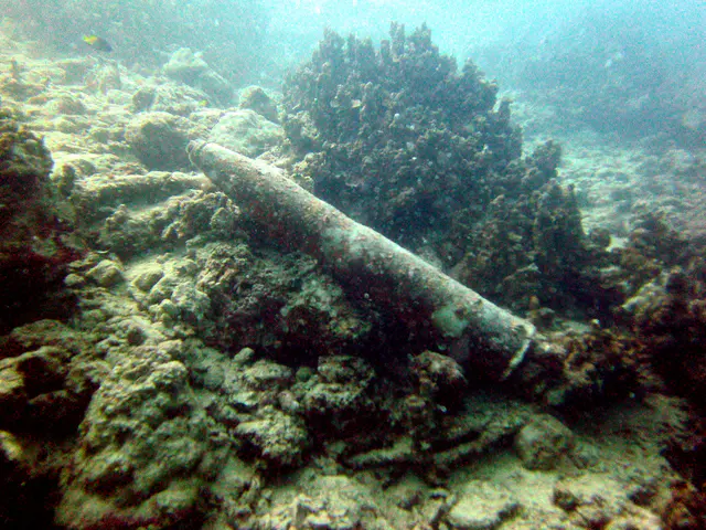 This bomb lies near the Japanese LST wreckage.