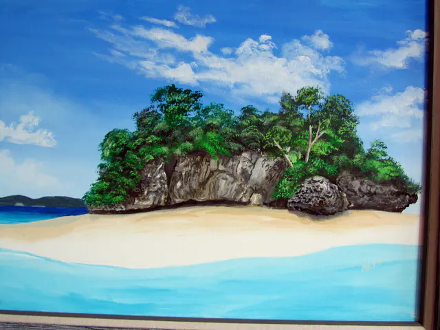 Palauan art displayed at the Judiciary Building.