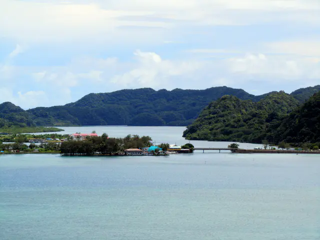 Looking toward Koror and Fish 'n Fins from the Elilai Restaurant.