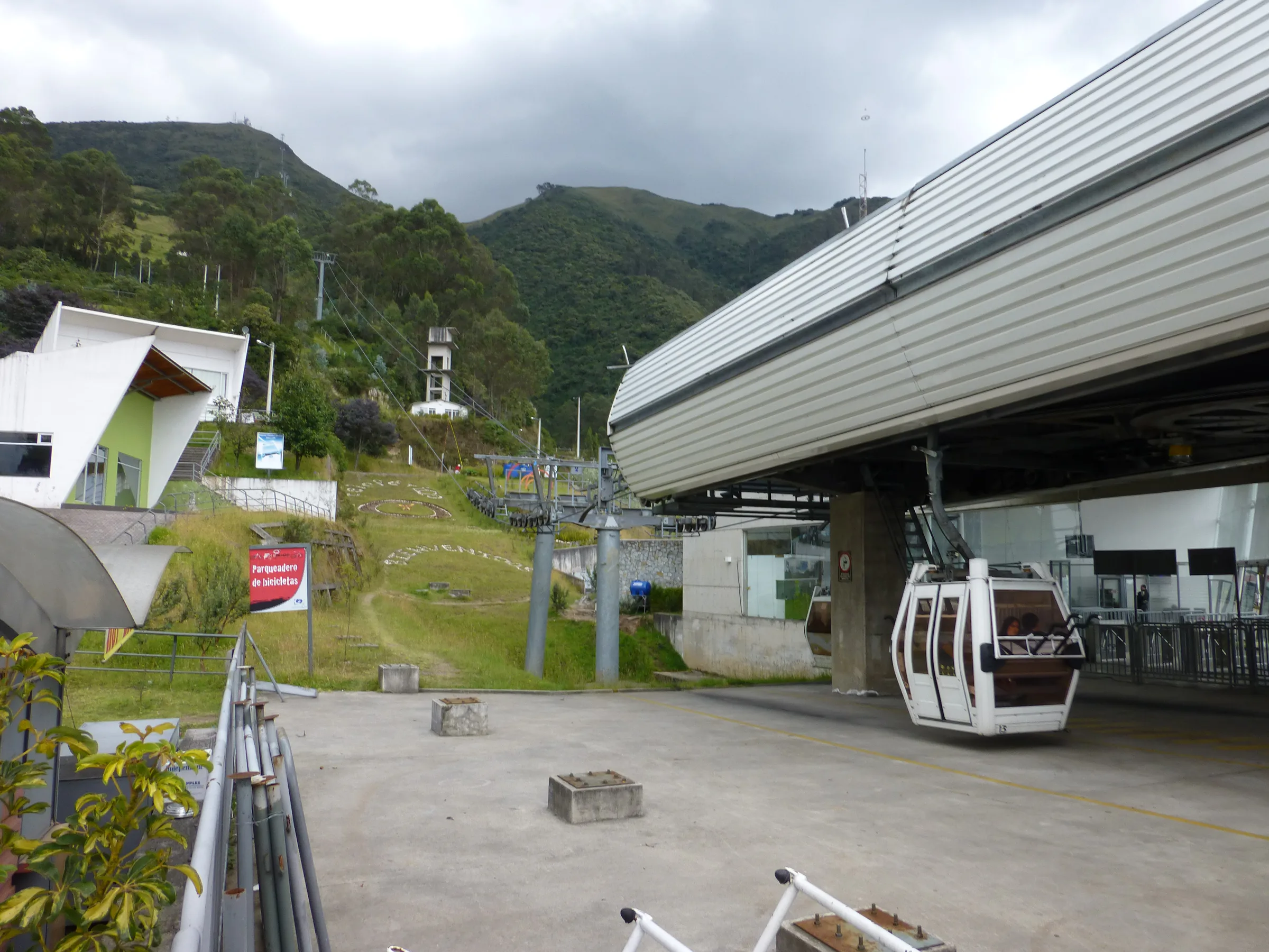 El Teleferico Tram in Quito.  According to getquitoecuador.com, "... the Teleferico ... gives to every visitor a spectacular view of the city and its surroundings including more than 14 peaks of the Andes that is called the Volcanoes Avenue. The Teleferico reaches 4,050 meters on the summit of Cruz Loma."