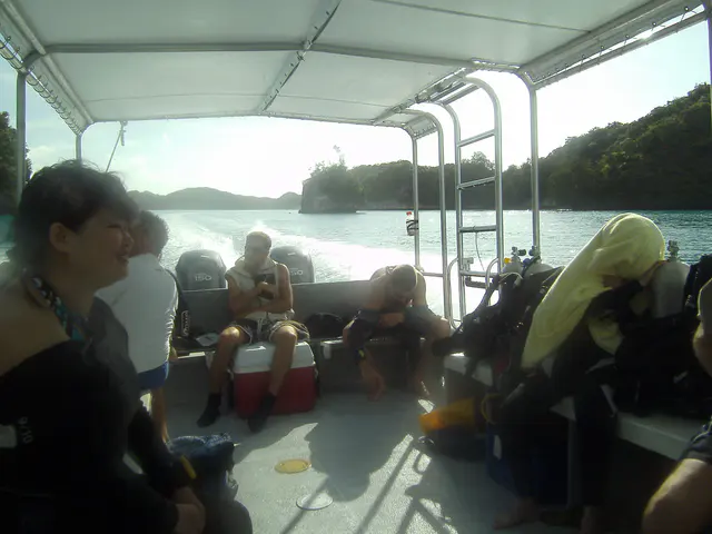 Return boat ride through the Rock Islands, Palau.
