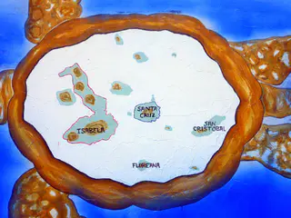 Map of the four inhabited islands.