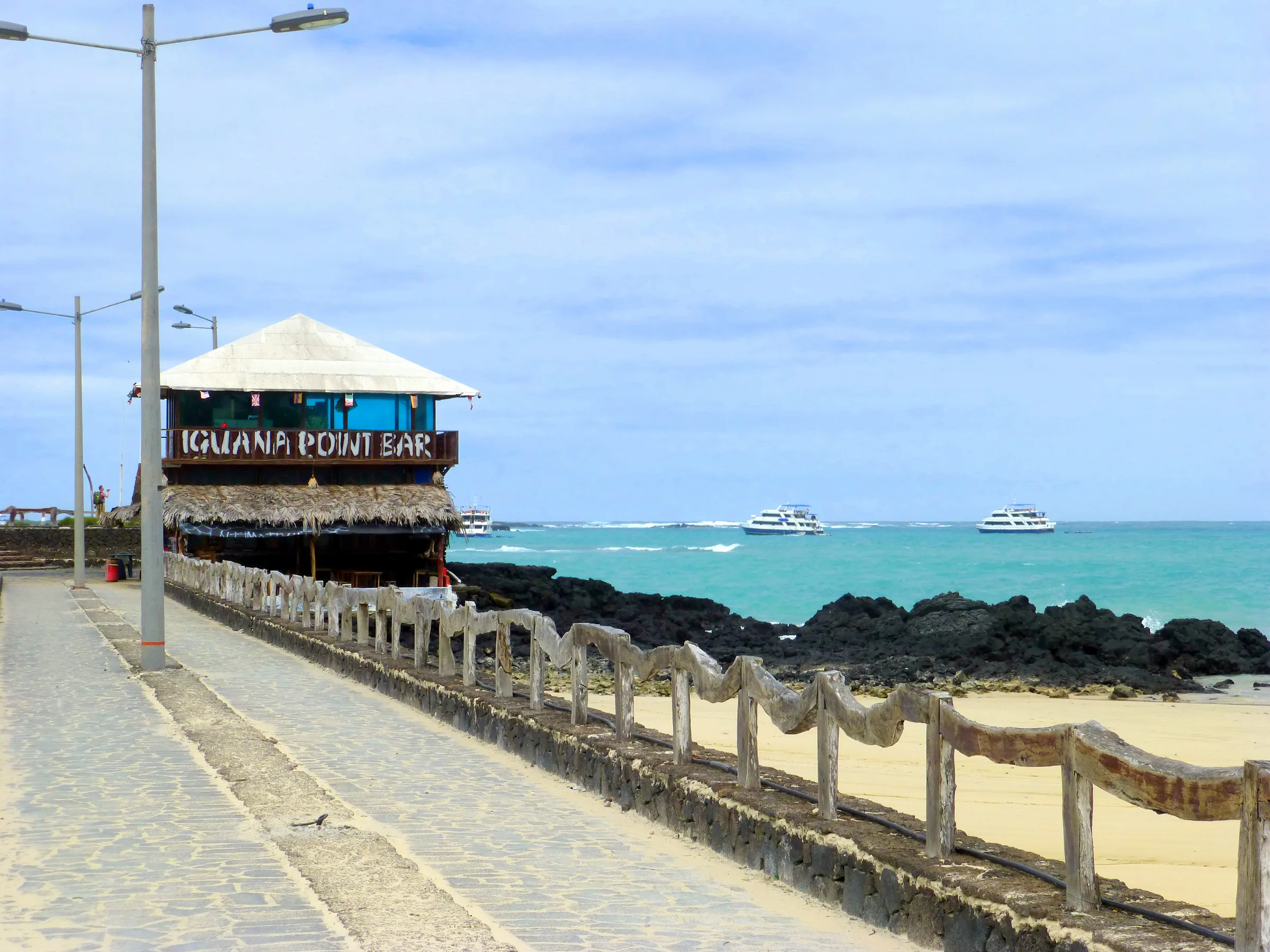 Iguana Point Bar on the pier near the Red Mangrove Lodge.