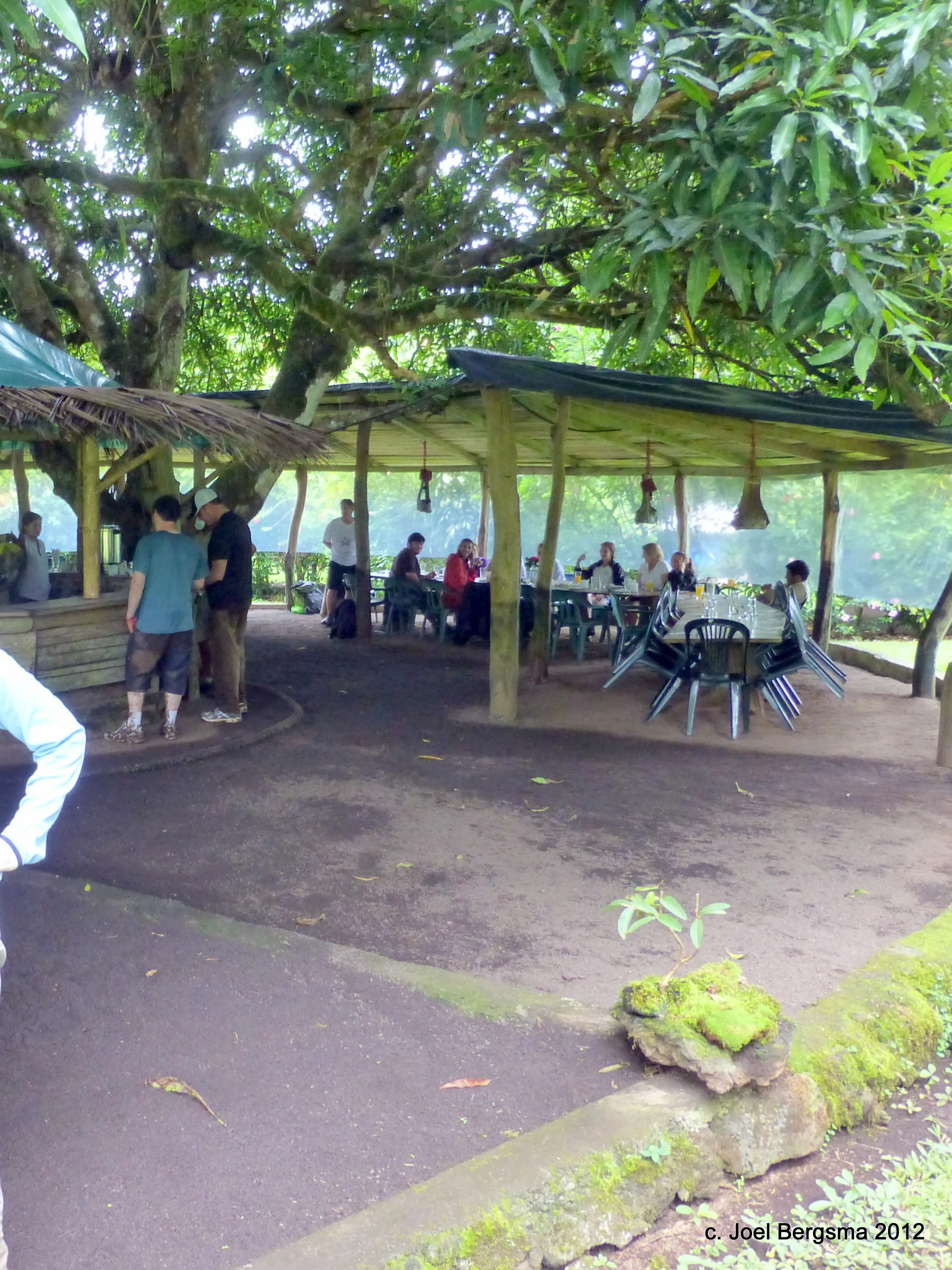 Lunch time at Camp Duro, an eco lodge and tortoise reserve on the road back from the volcano Sierra Negra.