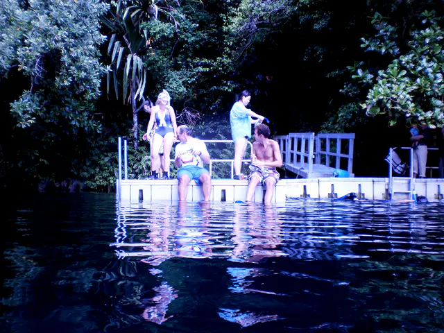 Entrance to Jellyfish Lake, Palau.  Only snorkel gear is permitted.