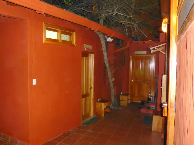 Door to our room on the 2d floor, Red Mangrove Aventura Lodge.