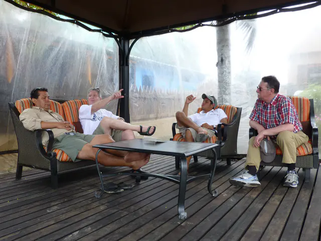 Social time at the Lodge with Diego Escobar, our Galapagos National Park assigned guide.