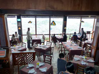 Beautiful view of Quito from our restaurant Pim's, near the top of El Panecillo, 3,016 meters above sea level.