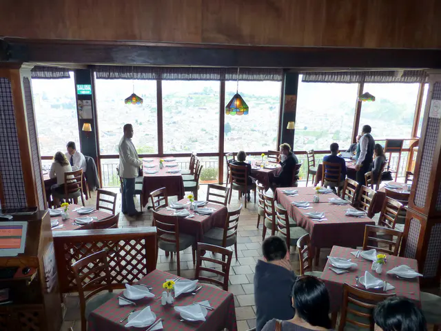 Beautiful view of Quito from our restaurant Pim's, near the top of El Panecillo, 3,016 meters above sea level.