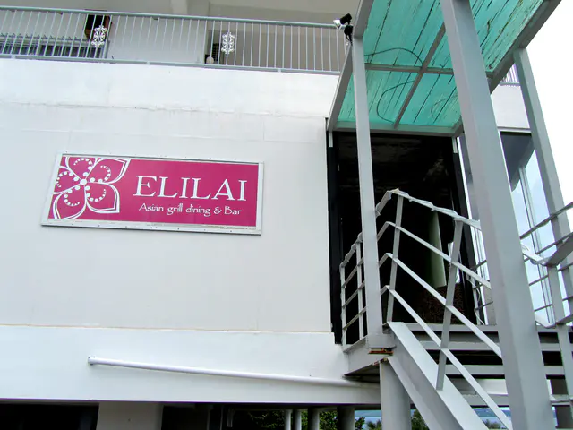 One of our favorite restaurants in Palau.  Entrance to the Elilai Restaurant where we ate lunch on Jan. 23, 2011 and in 2012.