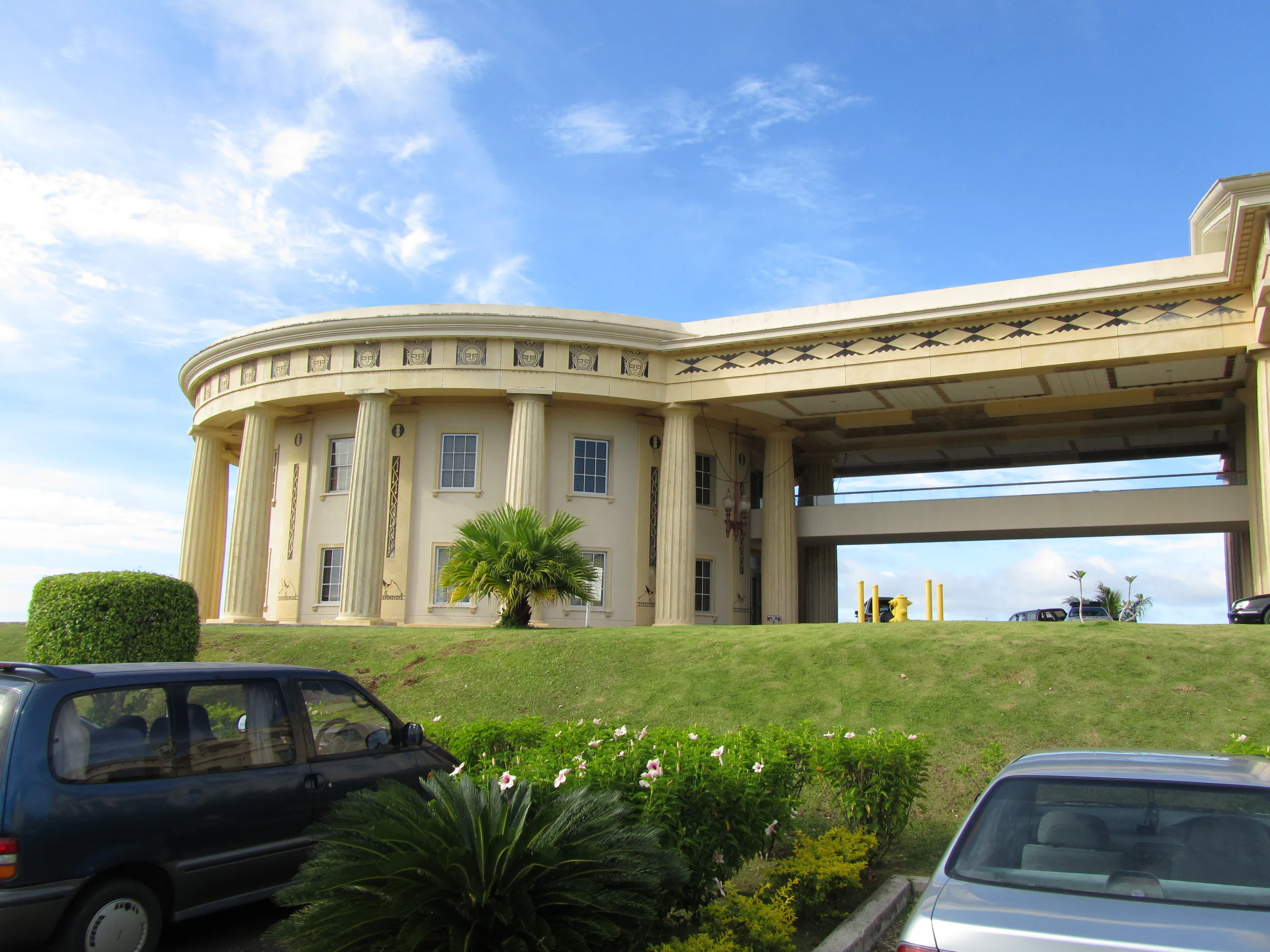 Looking toward the foreign ministry.