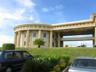 Looking toward the foreign ministry.