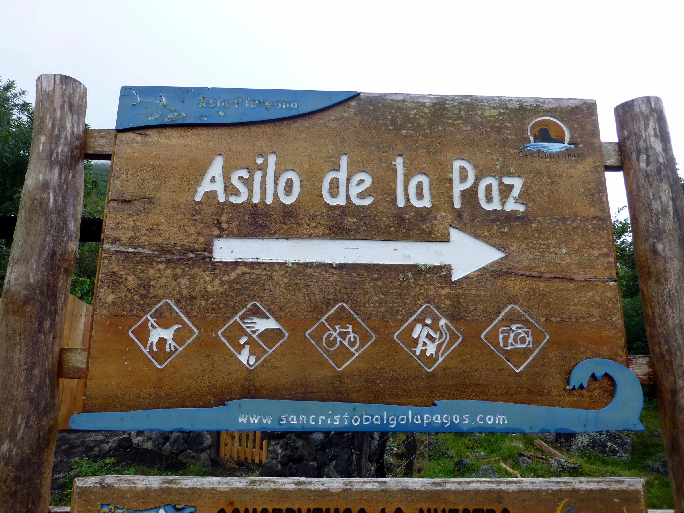 Signpost directing us to the tortoise reserve and spring.