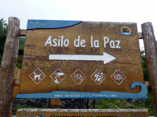 Signpost directing us to the tortoise reserve and spring.