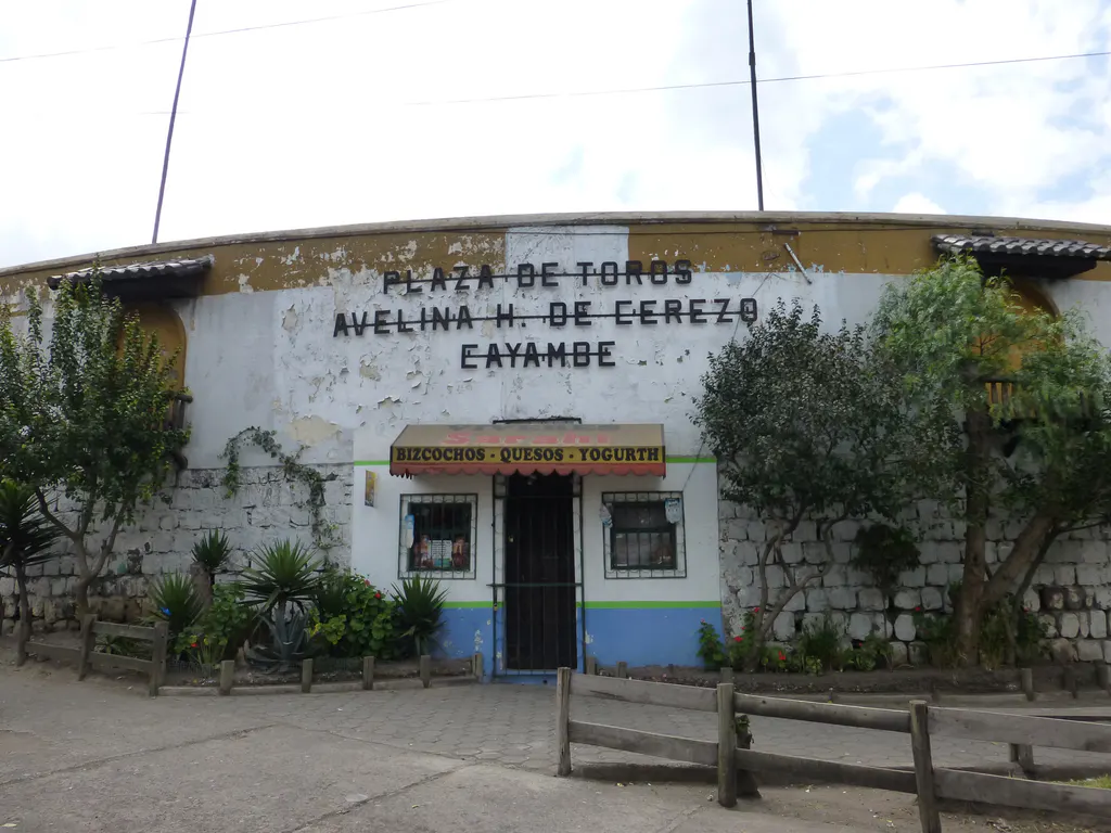 Plaza de Toros, bull fighting stadium in a small town on the road to Otavalo.