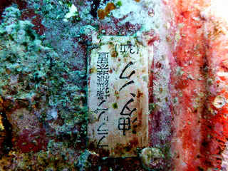 Close up of the Japanese characters