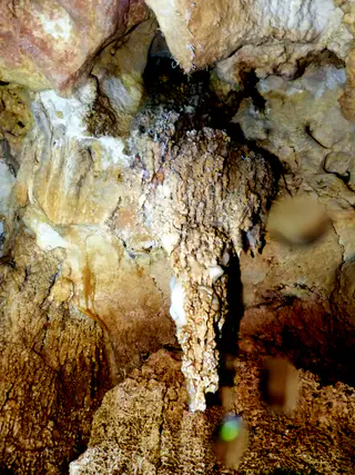 Massive Stalactite in one of the four air chambers.