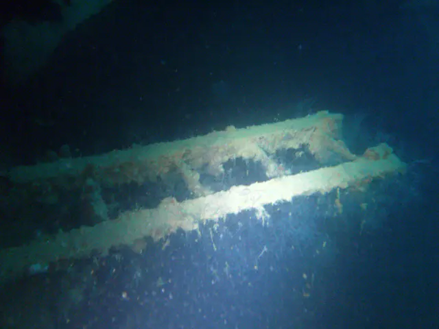 Ladder. The ship rests on its side.