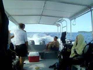Return boat ride through the Rock Islands, Palau.