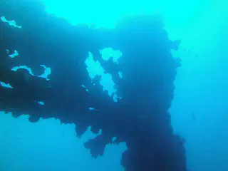 Ship's upright of the WWII Wreck Nagisan Maru.