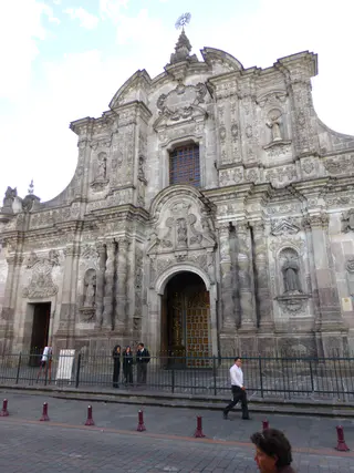 "The Church of The Compania of Jesus in Quito has been catalogued by UNESCO among the hundred most important World Heritage Site Monuments in the world," per getquitoecuador.com website.  No photos were allowed inside the church.