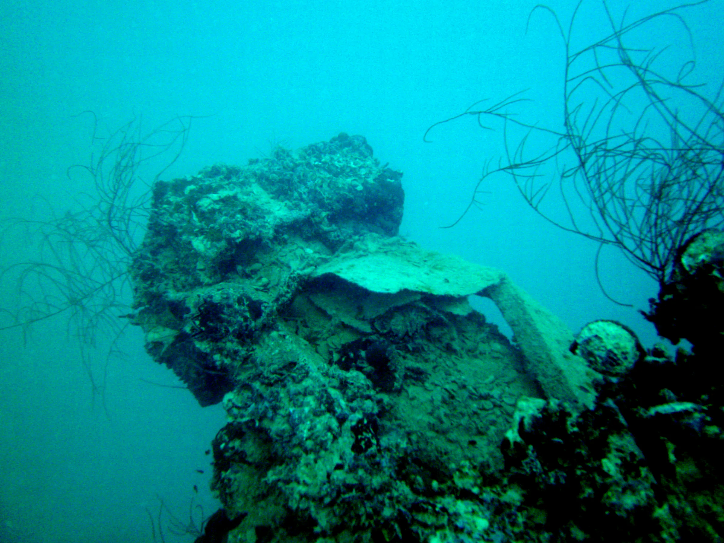 Structure on the deck of the ship.