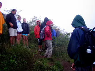 Overview of clouds covering Volcano Sierra Negra.