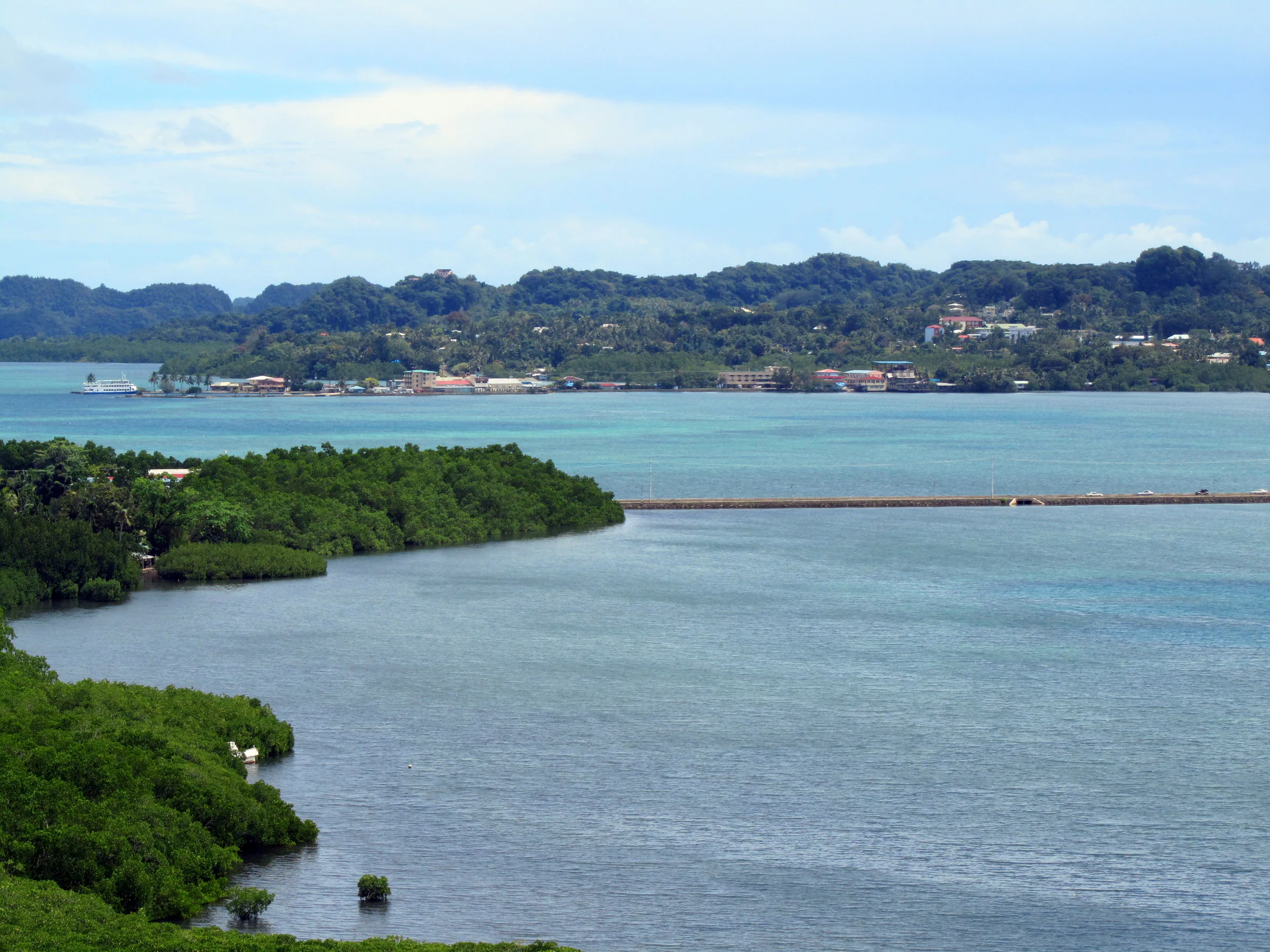 Looking toward Koror from the Elilai Restaurant.