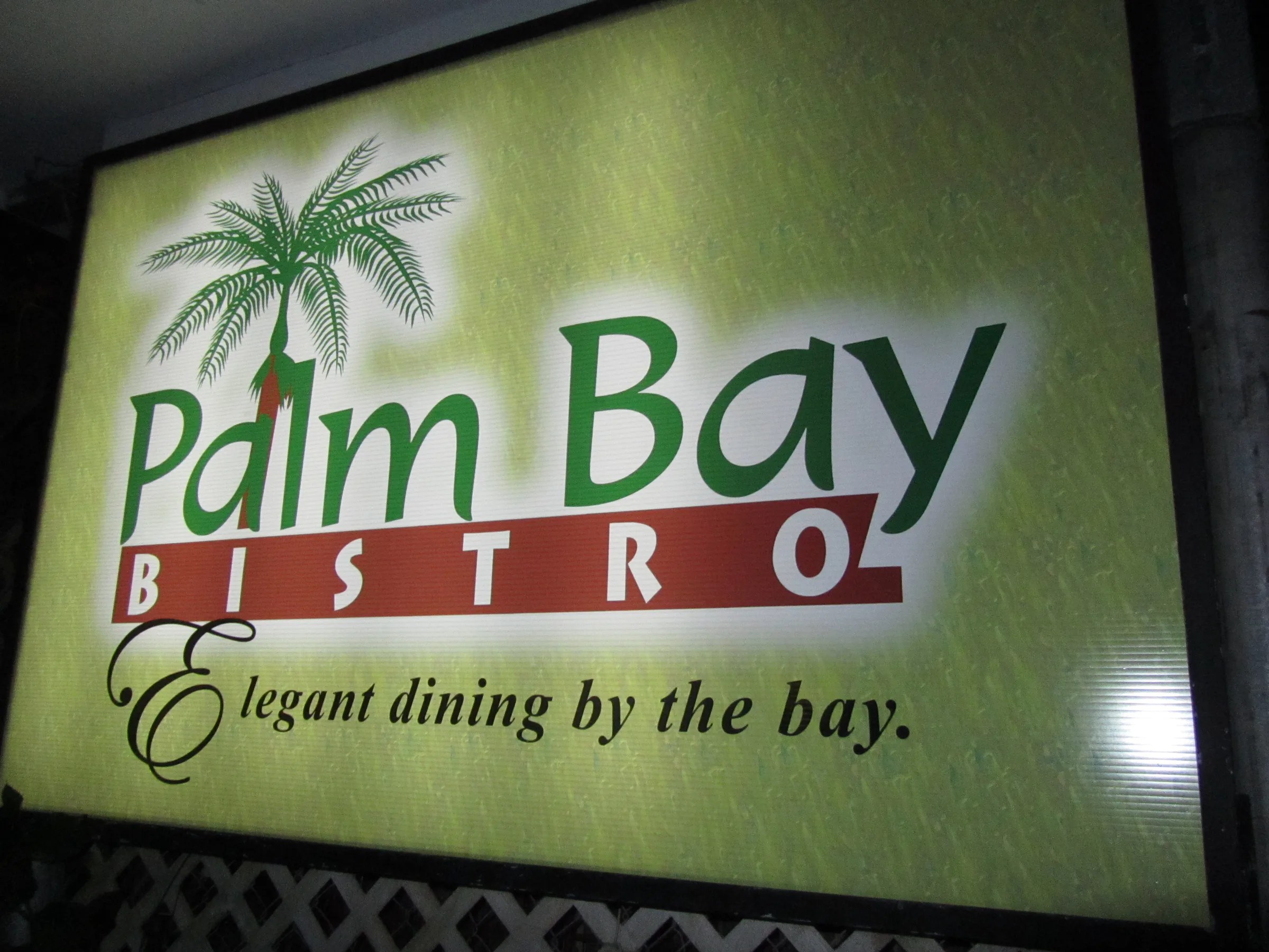 Palm Bay Bistro Restaurant and home of the adjoining Red Rooster microbrewery.  It's a nice restaurant on Malakal harbor, and we ate here twice.