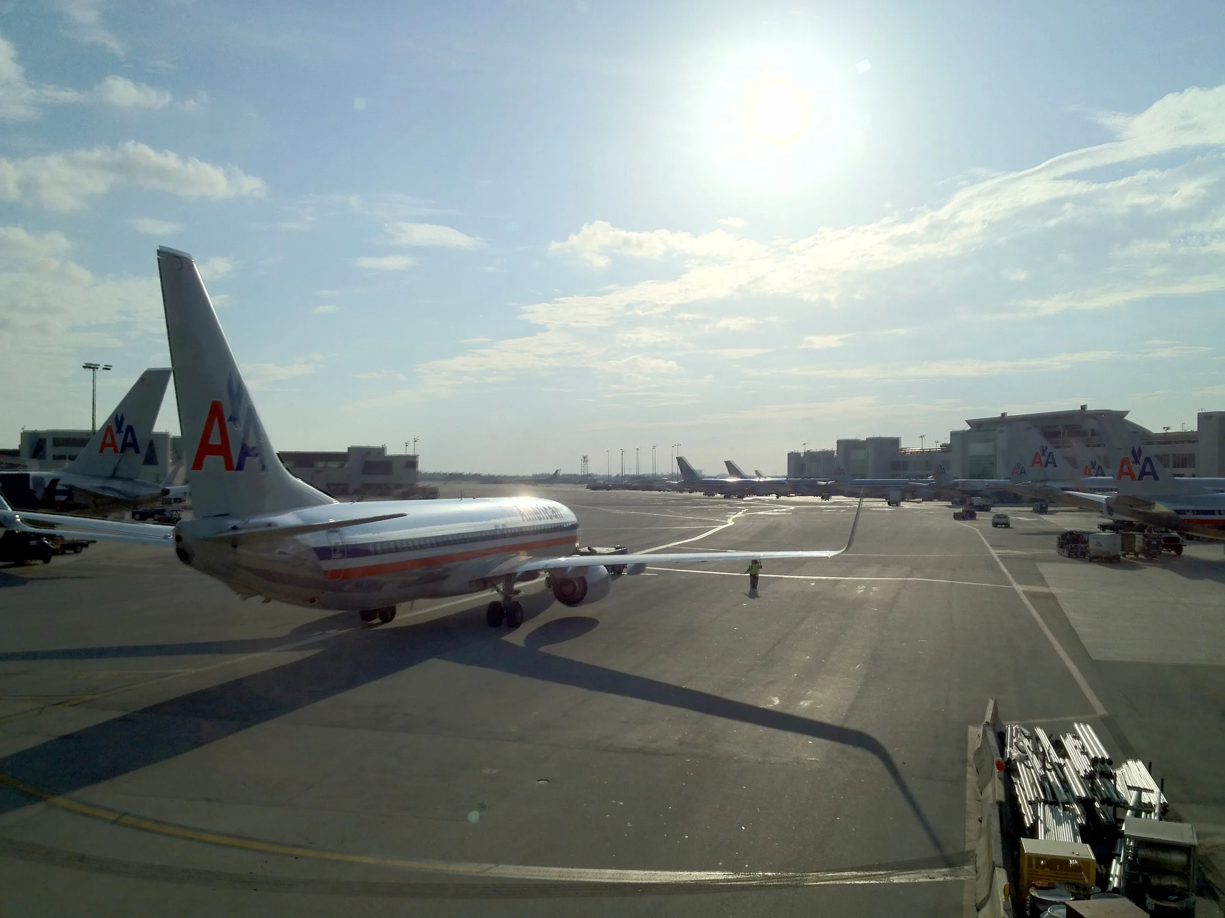 Flying American Airlines from LAX to Miami to Quito.