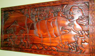 Palauan storyboard displayed at the Judiciary Building.