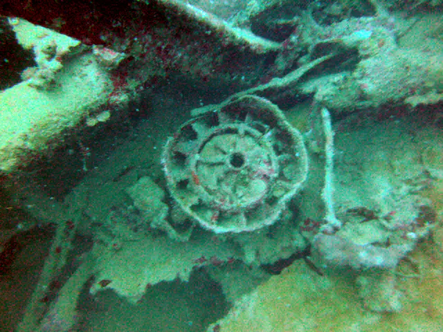 Wreckage of the LST.