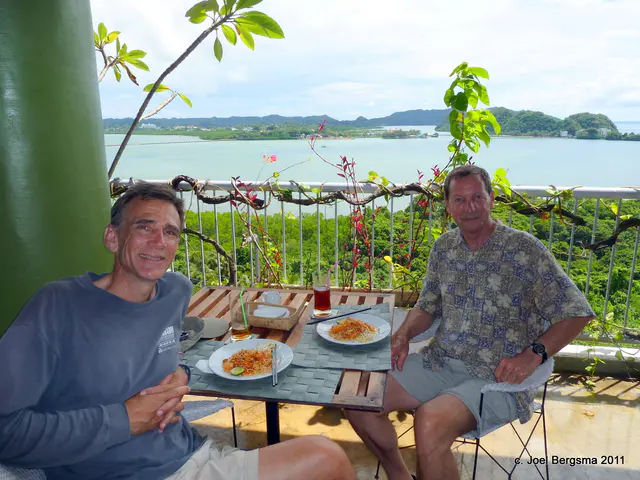 2011-01 Joel & Bill Ring - lunch at the Elilai Restaurant.