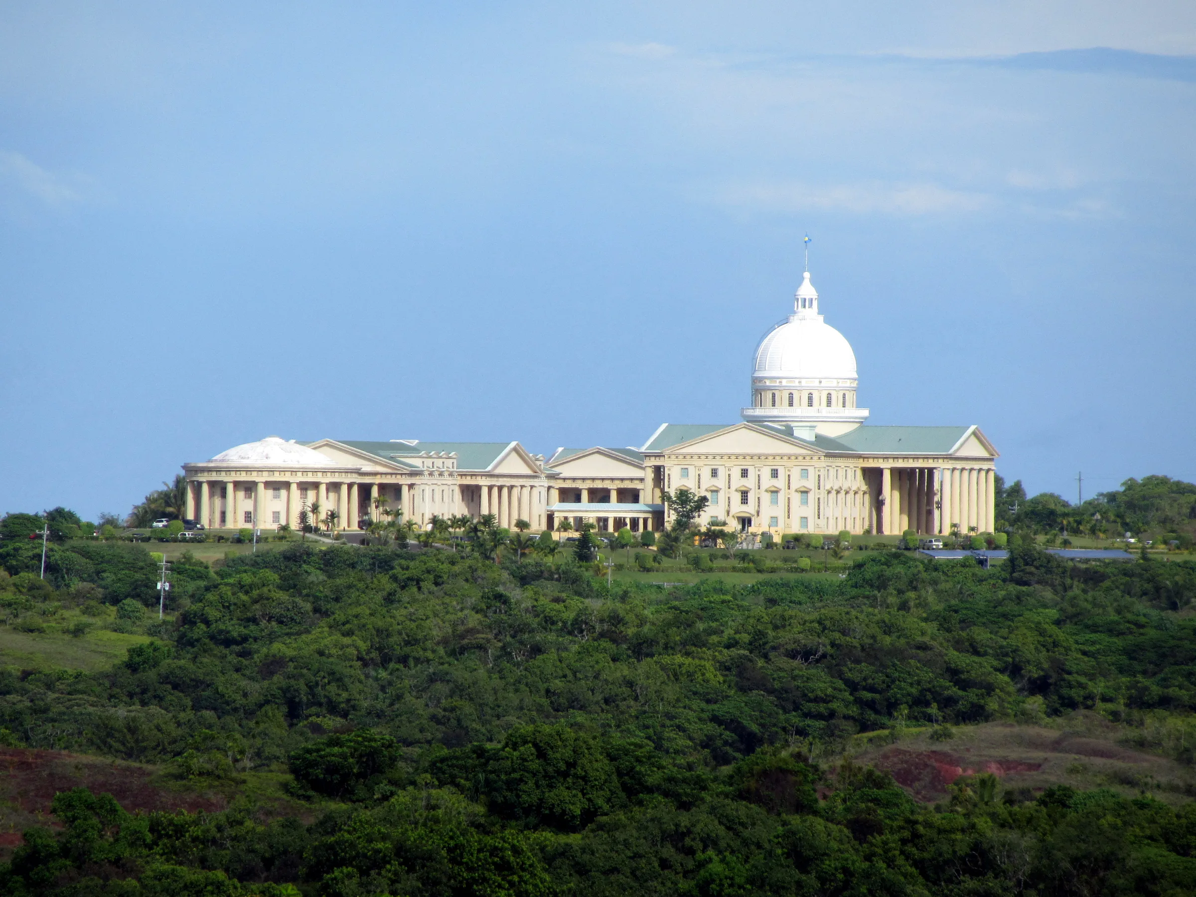 Palau's new capitol bulding, housing the 3 branches of its federal government.