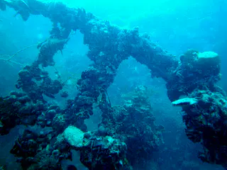The ship's rail.