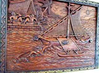 Palauan storyboard displayed at the Judiciary Building.